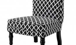 EICHHOLTZ Chair Berceau black and white diamond