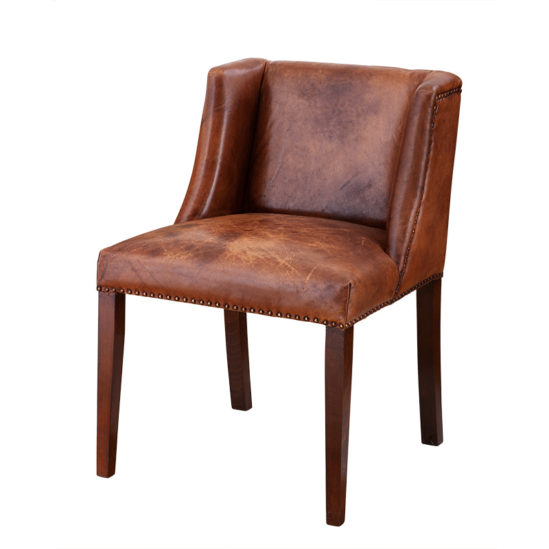  EICHHOLTZ Chair St. James tobacco leather Set von 2