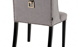 EICHHOLTZ Chair St. James grey linen Set von 2