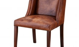 EICHHOLTZ Chair St. James tobacco leather Set von 2