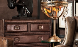 EICHHOLTZ Tischlampe Residential vintage brass XL