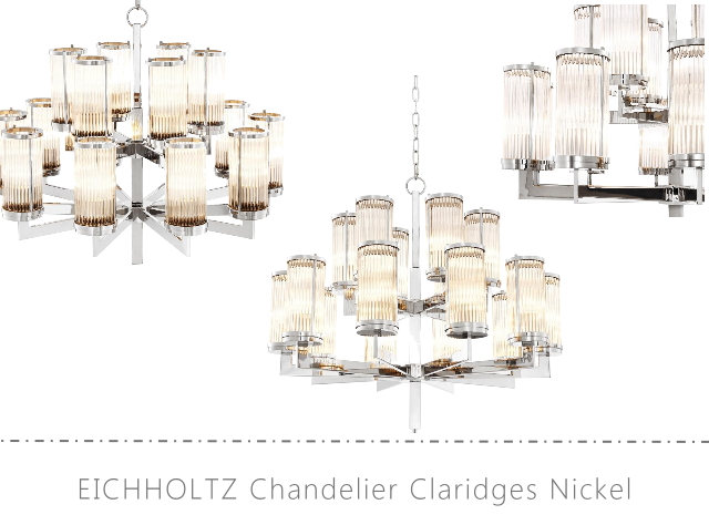 EICHHOLTZ Chandelier Claridges Nickel