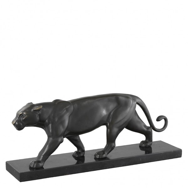 EICHHOLTZ Statue Panther Bronze on marble