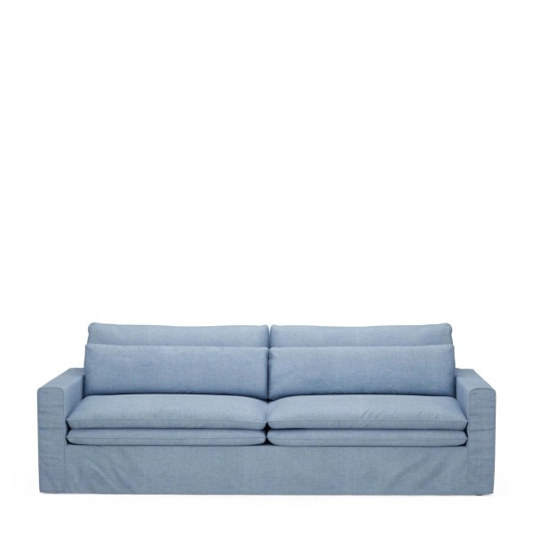 RIVIÈRA MAISON Sofa Continental 3,5 Sitzer Ice Blue Washed Cotton