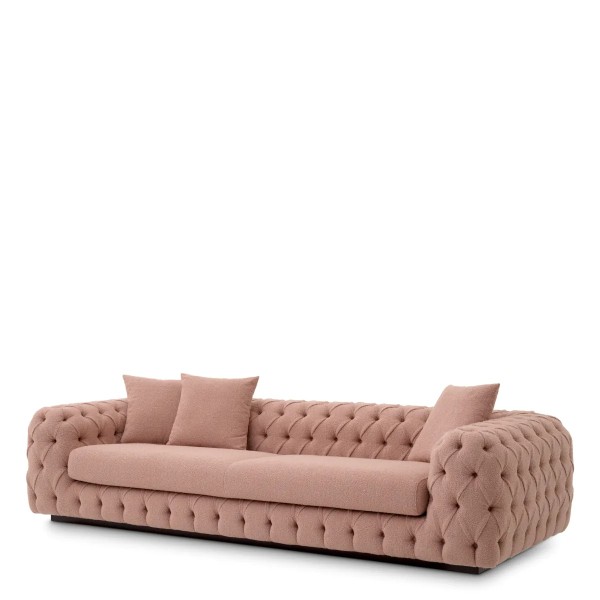 EICHHOLTZ Sofa Piccadilly Bouclé Vintage Pink