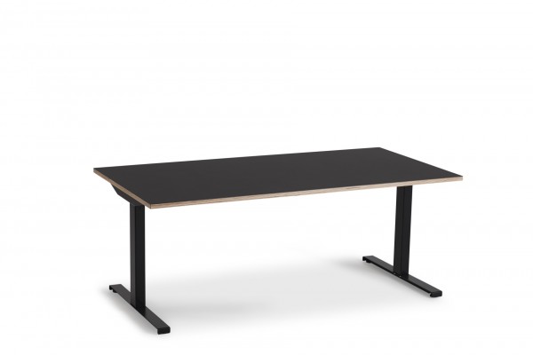 JENSENplus Schreibtisch JP700 - Linoleum Top Kern und Tischplattenkante Plywood
