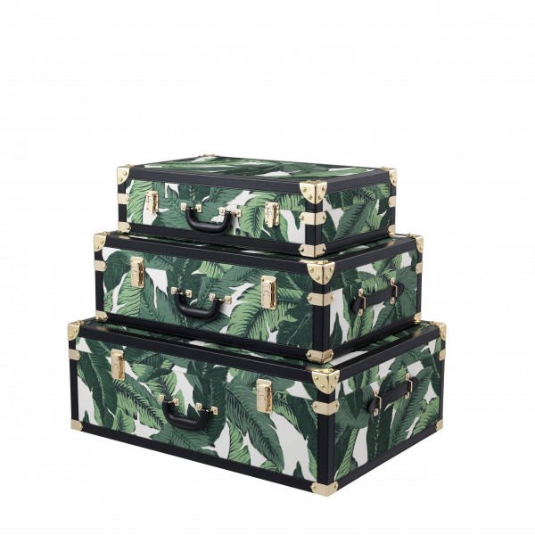 EICHHOLTZ Trunk Bittersweets Set Of 3 Mustique green
