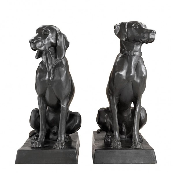 EICHHOLTZ Statuetten Dogs Pointer & Hound Set von 2 Stk.