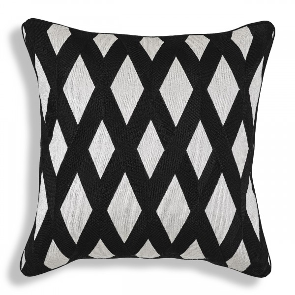 EICHHOLTZ Pillow Splender Black White Square