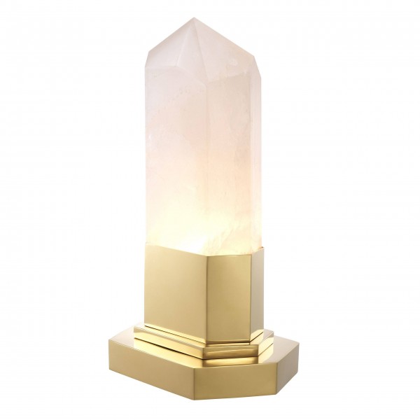 EICHHOLTZ Tischleuchte Rock Crystal Gold