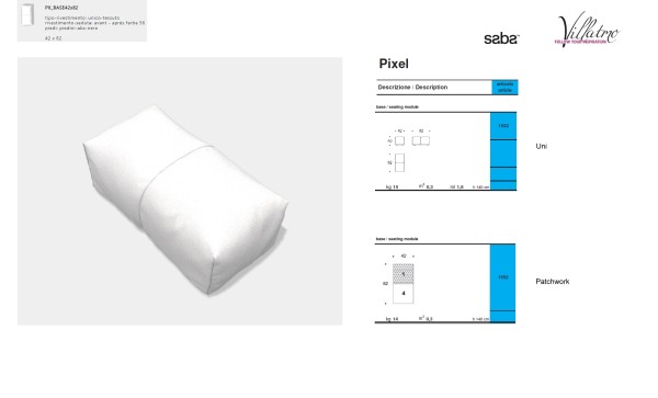 SABA ITALIA Sofa Pixel - Einzelelement SB-PX_Base42x82
