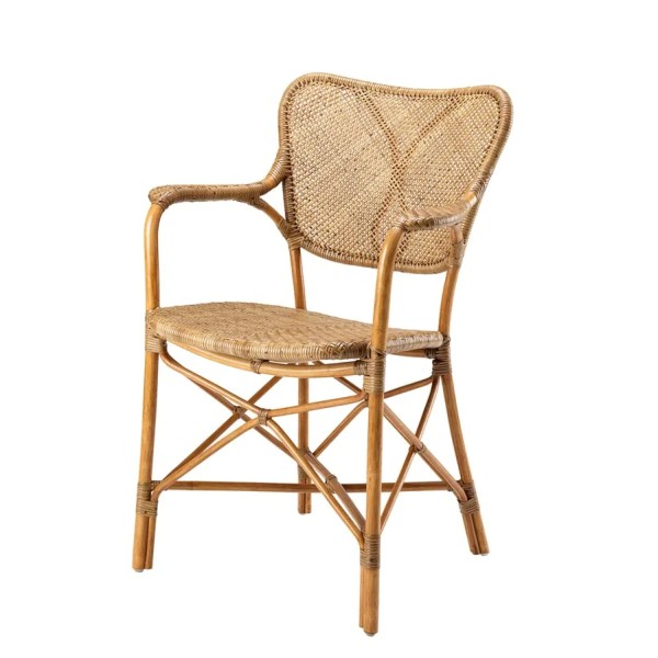 EICHHOLTZ Chair Colony Rattan with arms Set of 2