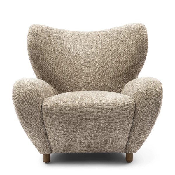 RIVIÈRA MAISON Ohrensessel Wing Chair Courchevel Weave Beige